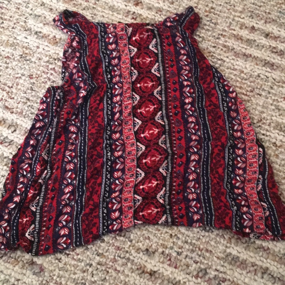 Tribal print cropped top